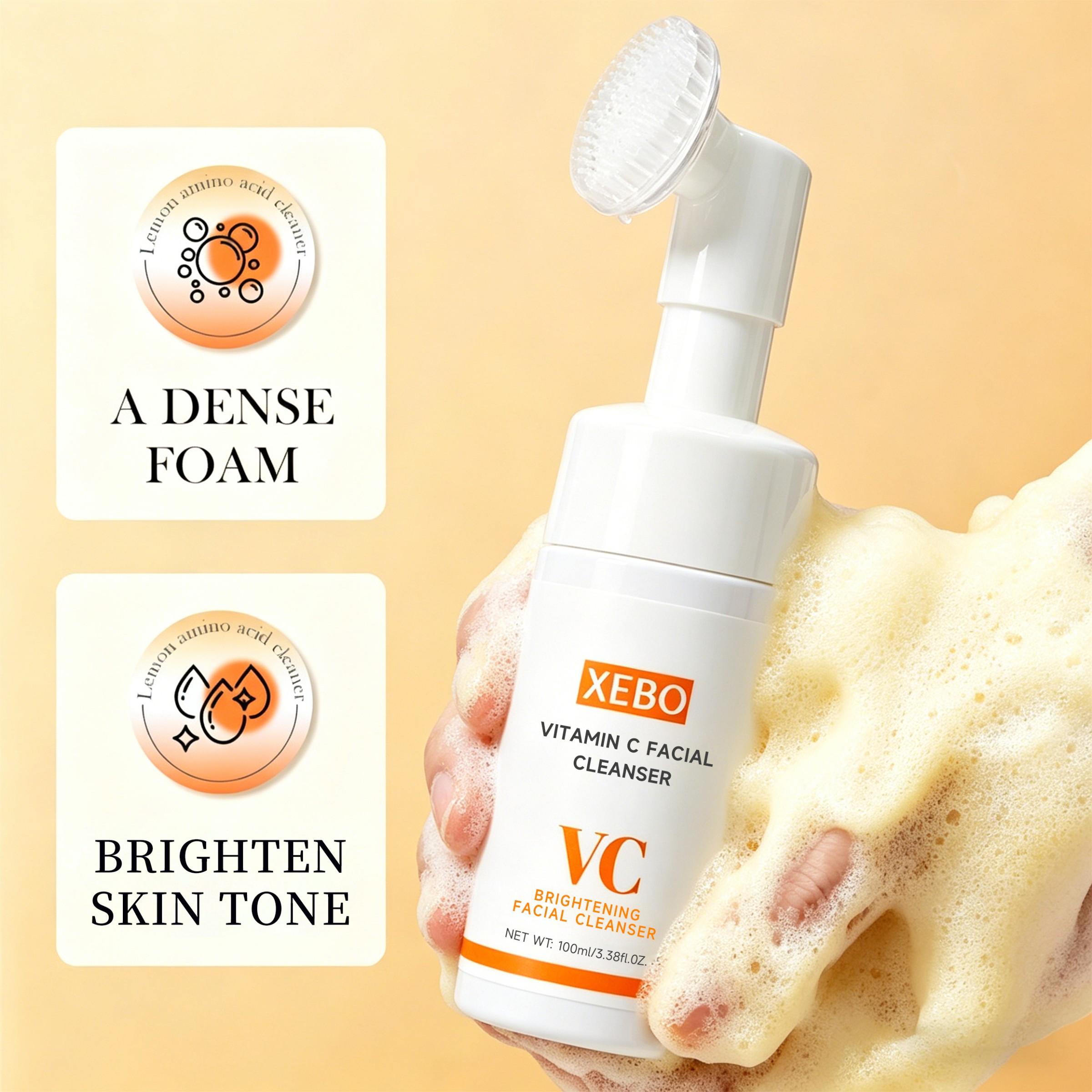 2-Piece Facial Care Set with VC & Cleanser and Toner, Gentle Skincare Routine for Radiant Skin, Ideal for Sensitive Skin Care