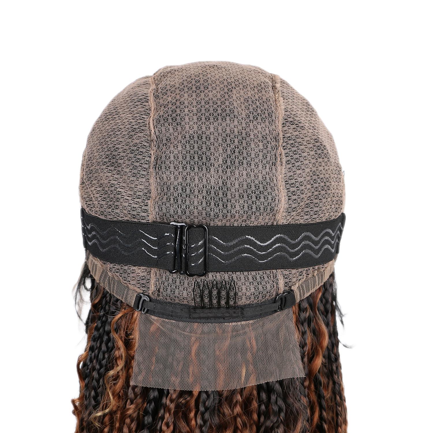 Braided Wigs for Women 16inch 13x6HD Braided Lace Front Wigs Boho Braided Wigs with Baby Hair Black Goddess Box Braid Wig Premium Synthetic Braided Lace Front Wigs