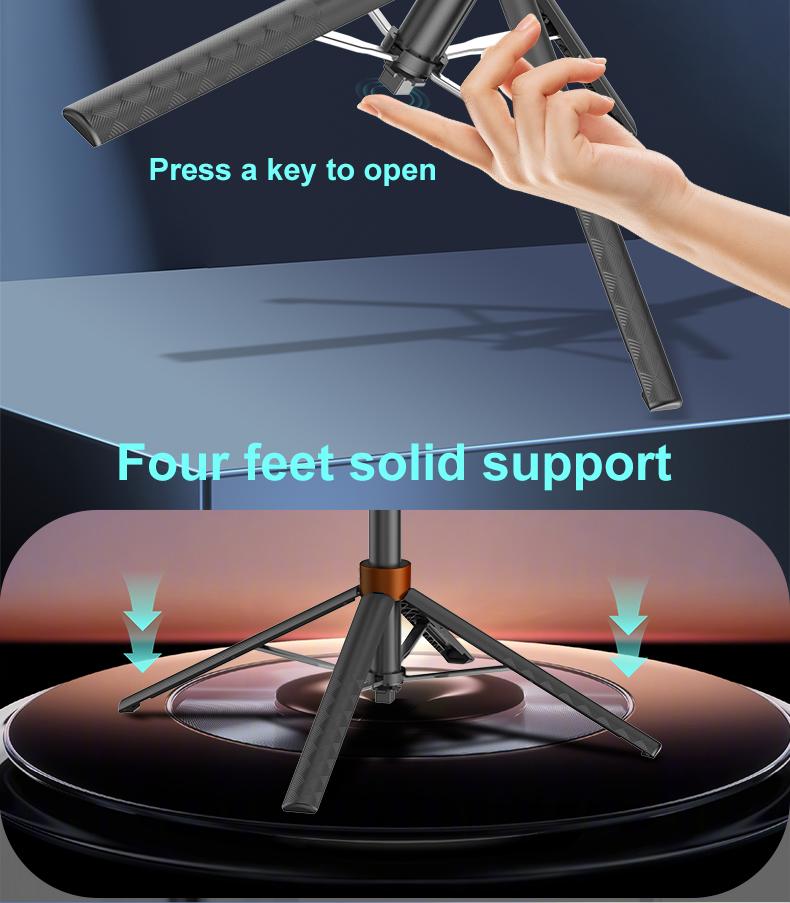 Extendable Selfie Stick Tripod with Remote, Portable Phone Stand for Travel & Vlog, Ideal for Capturing Perfect Shots On-The-Go