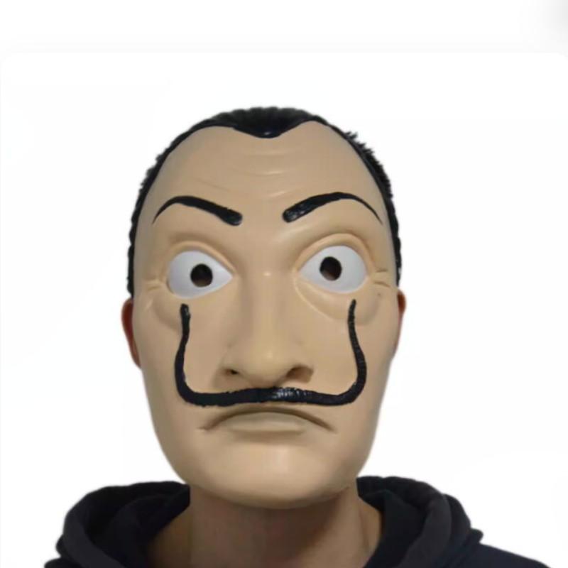 Classic Dalí Mustache Mask, Halloween Cosplay Full Headgear, Party Atmosphere, Family Edition, Perfect for Festive Events