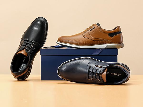 Bruno Marc Versatile Men's Casual Lace-Up Oxford Shoes with Soft Lining and Durable TPR Outsole Bruno Marc Versatile Men's Casual Lace-Up Oxford Shoes with Soft Lining and Durable TPR Outsole