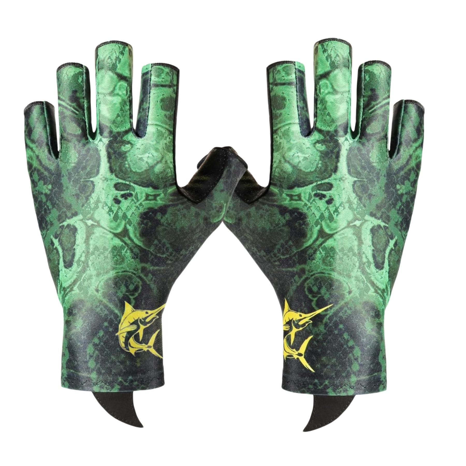 1 Pair Professional Fishing Gloves, Half Finger Non-Slip Breathable Gloves for Anglers, Lightweight Outdoor Gloves for Fishing, Hiking, Kayaking