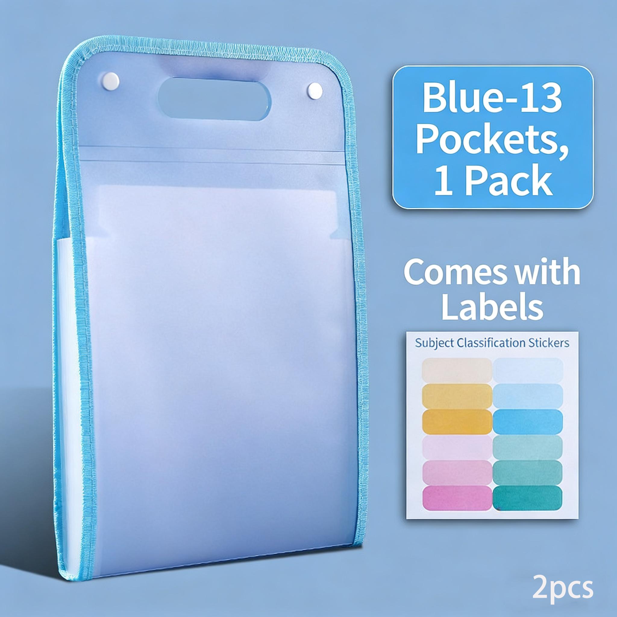 2 Piece Set A4 Student Folder, Multi-Layer File Bag, Large Capacity Exam Organizer, Office Document Storage, Archival Pouch