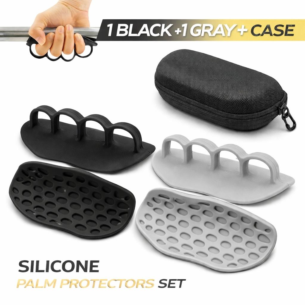 Anti‑Slip Silicone Grip Pads for Weightlifting & Gym • Palm Protection Hand Grips for Dumbbells, Kettlebells, Pull‑Ups & Barbell Training • Enhance Grip Strength • No Calluses • Sweat‑Proof Fitness Accessory