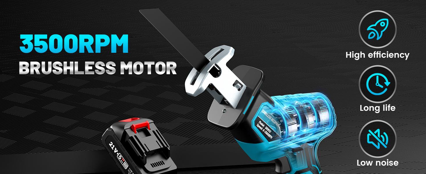 SeeSii Reciprocating Saw, 3500RPM Brushless Power Cordless Reciprocating Saw with LED Light, Tool-free Blade Change 8 Saw Blades Portable Reciprocating Saw for Wood PVC Cutting RS100 #TikTokShopBlackFriday SeeSii Reciprocating Saw, 3500RPM Brushless Power Cordless Reciprocating Saw with LED Light, Tool-free Blade Change 8 Saw Blades Portable Reciprocating Saw for Wood PVC Cutting RS100 #TikTokShopBlackFriday