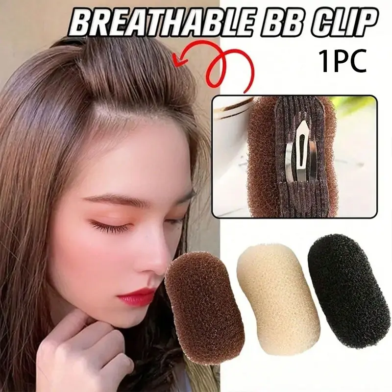 DIY Fashion Heightening Puff Bangs Hair Pad, Punta Clip Beehive Design Hairpin Hair Styling Tools, Hair Maker Clip Black, Hair Volume Increase Puff Sponge Pad Bump Up Insert Base, Hair Base Bump Fluffy Hair Pad Styling Insert Tool, Diy Hairstyling
