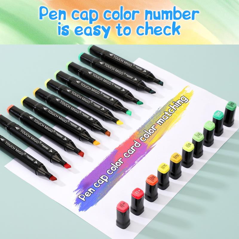 Alcohol Art Markers Set, Dual Tips Fine & Chisel,Art Markers,Professional Permanent Sketch Markers for Adult Coloring Drawing Sketching Coloring Artist Pens and Underlining