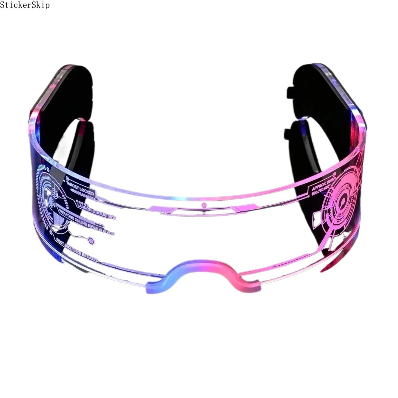 2026 LED Light-Up Sports Eyewear Accessories - Neon Glow Sunglasses, Comfortable Lightweight 1-Size, Futuristic Rave Cosplay Shades, Festival Gift for Adults, Club & Halloween 2026 LED Light-Up Sports Eyewear Accessories - Neon Glow Sunglasses, Comfortable Lightweight 1-Size, Futuristic Rave Cosplay Shades, Festival Gift for Adults, Club & Halloween