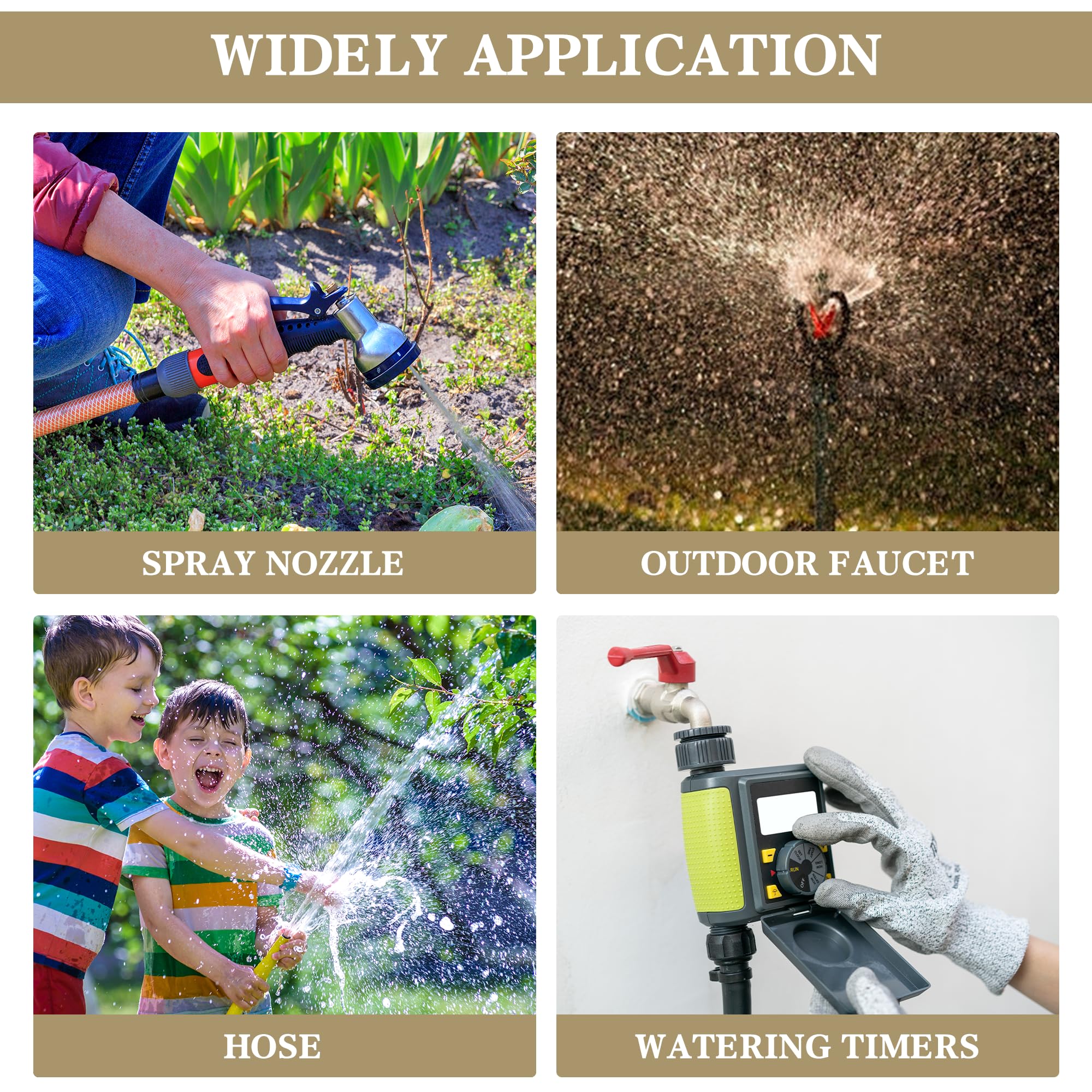 Hourleey Garden Hose Repair Kit, Aluminum Alloy Garden Hose End Mender, Male and Female Water Hose Repair Fittings, Fit 5/8" and 3/4" Garden Hose Connector, with Extra Hose Washers Hourleey Garden Hose Repair Kit, Aluminum Alloy Garden Hose End Mender, Male and Female Water Hose Repair Fittings, Fit 5/8" and 3/4" Garden Hose Connector, with Extra Hose Washers