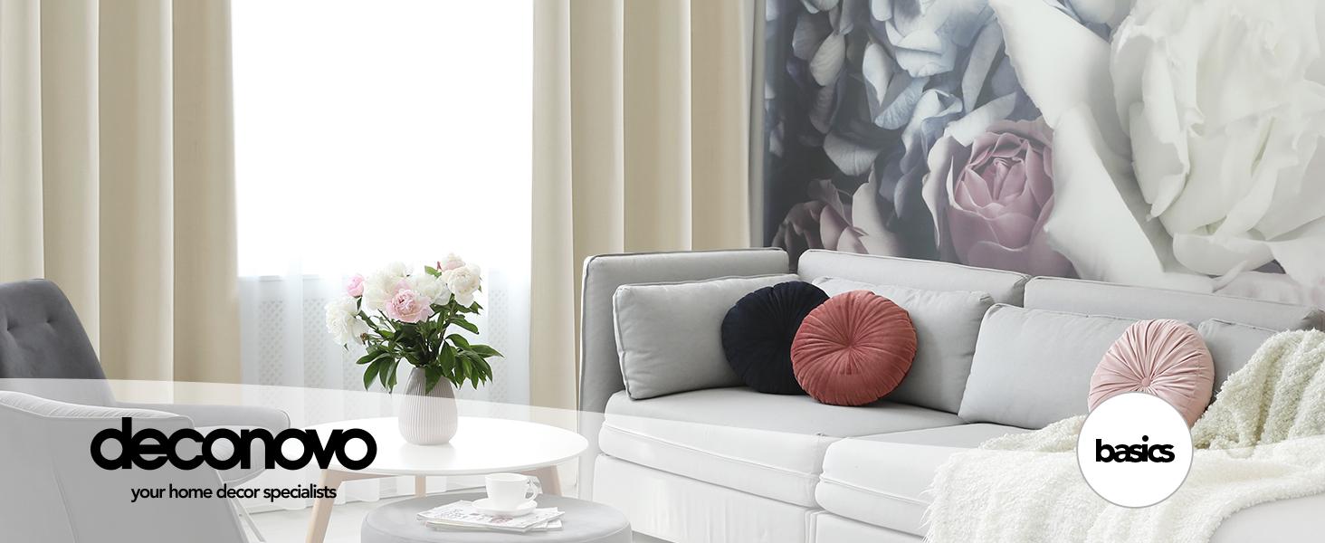 3 Hanging Styles Solid Color Curtains (2 Panels ) – Modern Blackout Drapes, Home Decoration for Living Room, Bedroom, Summer Home,