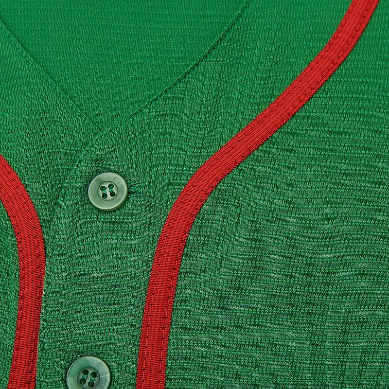 Mexico Guadalupe Embroidered Baseball Jersey,Men's Gift,Button Short Sleeve Sports Jersey,Loose Breathable Soft Comfort V-Neck Top,Gift for Game Day