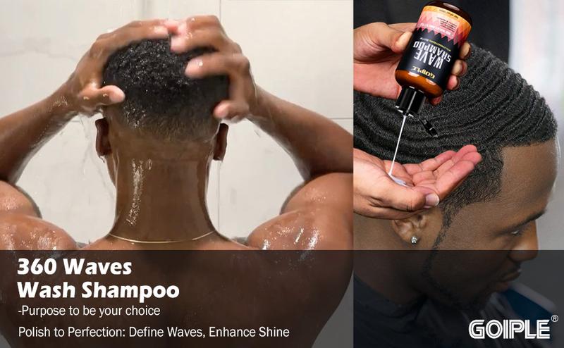 Waves Pomade-360 Waves Wash Shampoo Kit -Wave Shampoo for Black Men 360 Wave Shampoo Waves Shampoo Strenghtens Daily Nourishing