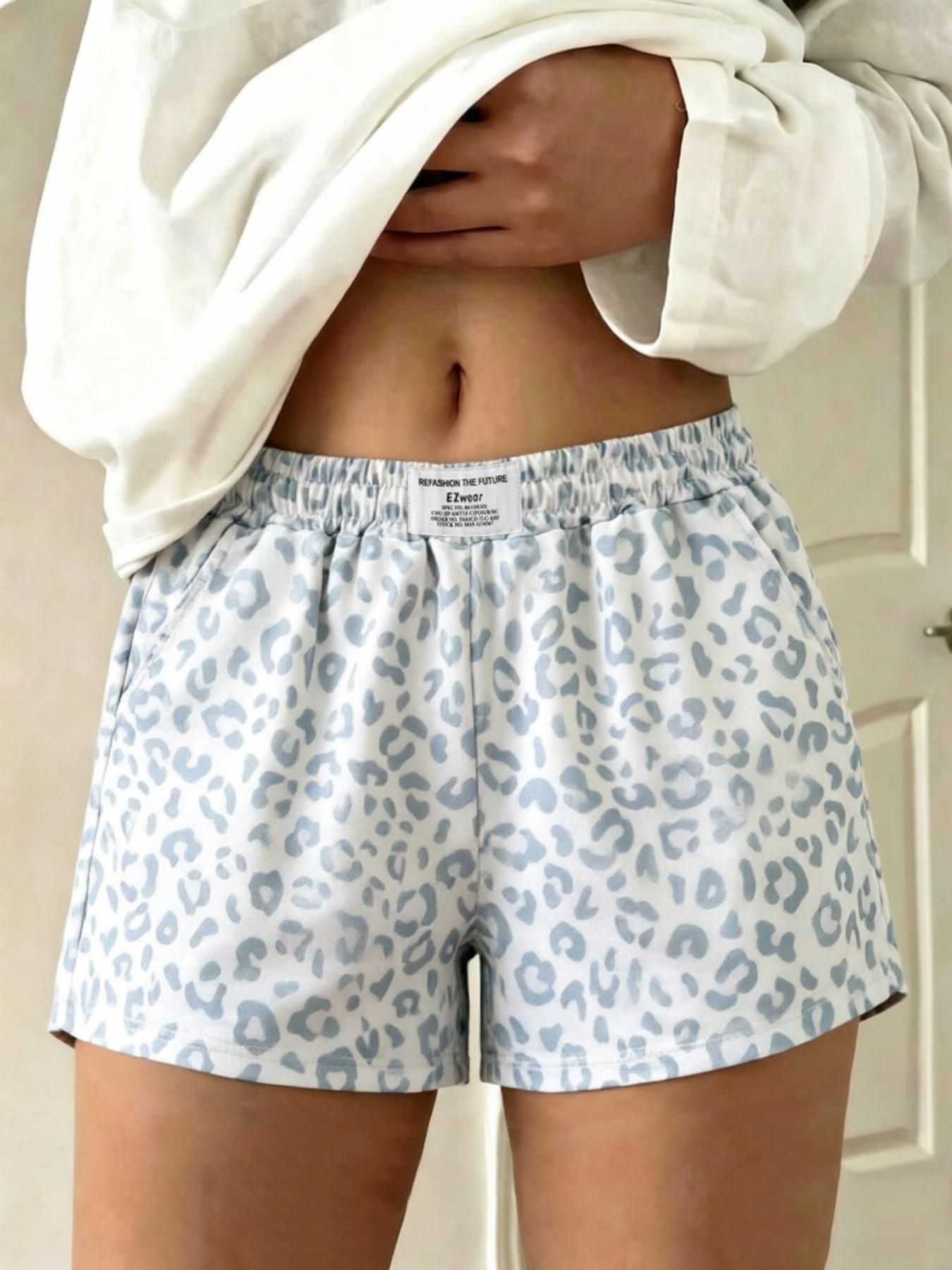 Women's Camo Print Elastic Waist Shorts, Camouflage Print Shorts, Casual Comfy Breathable Shorts for Daily Wear, Ladies Bottoms for All Seasons