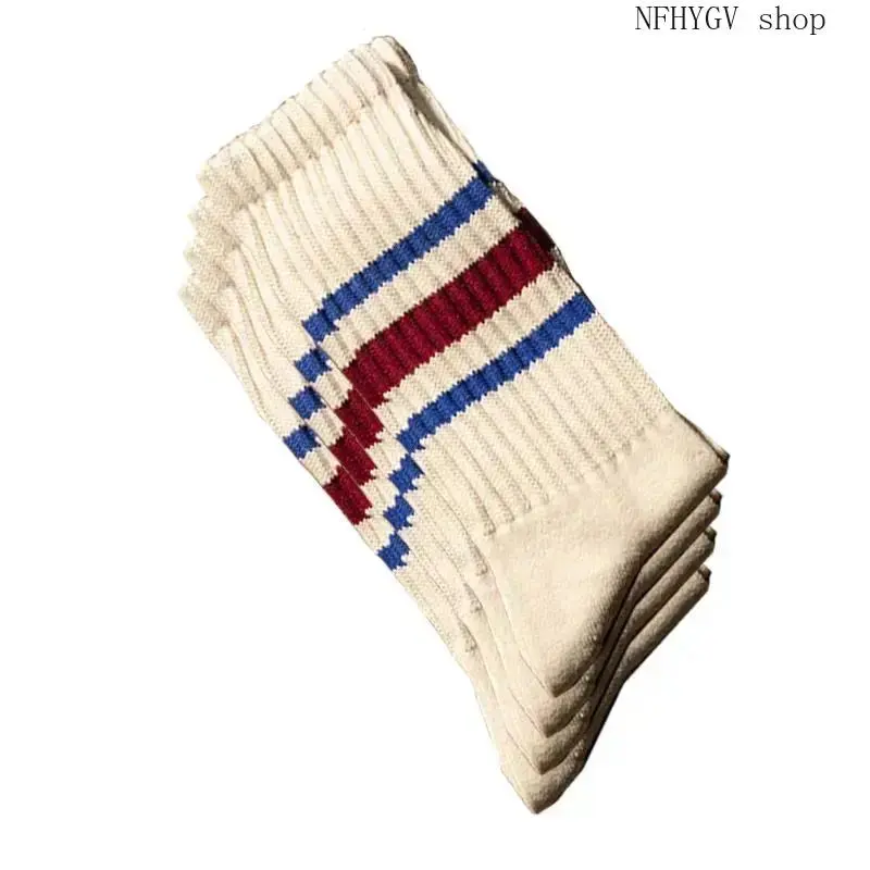 4 Pairs - Red and Blue Stripes