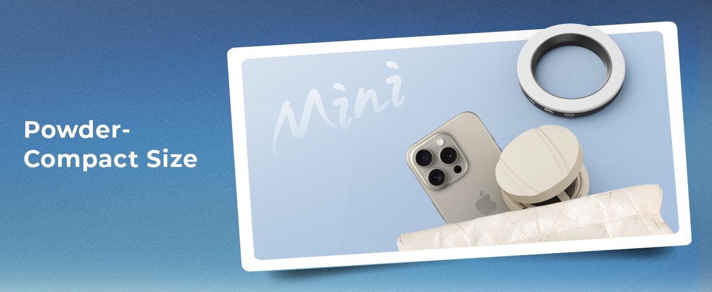 SmallRig Vibe P30 67mm Ring LED Video Light, Compact Powder-Size Bi-Color Light with High CRI ≥90, Compatible for 67mm Phone Mounts/Cases/Lenses, for Content Creation, Live Streaming