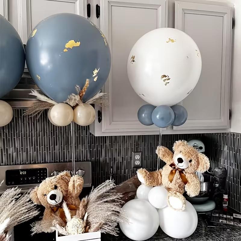 Balloon Column Set with Adjustable Height Transparent Balloon Sticks and Base, Perfect for Weddings Birthdays Baby Showers Engagements New Year Valentine's Day Mother's Day Party Decorations, Balloon Party Supplies