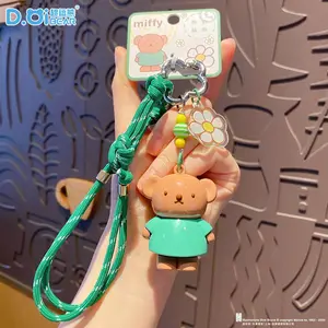 Cute Miffy Rabbit Keychain Doll Cutegirlish Anime CartoonCreative Diy  Keychain Schoolbag Couple Gift