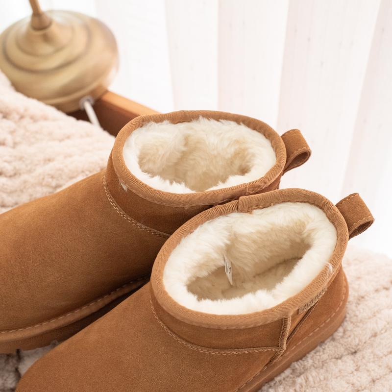 Snow Boots Women Men Suede Faux Fur Comfort Ankle Boots Slip-on Slippers Winter Fall Waterproof Platform Boots Short Snow Boots Women Men Suede Faux Fur Comfort Ankle Boots Slip-on Slippers Winter Fall Waterproof Platform Boots Short