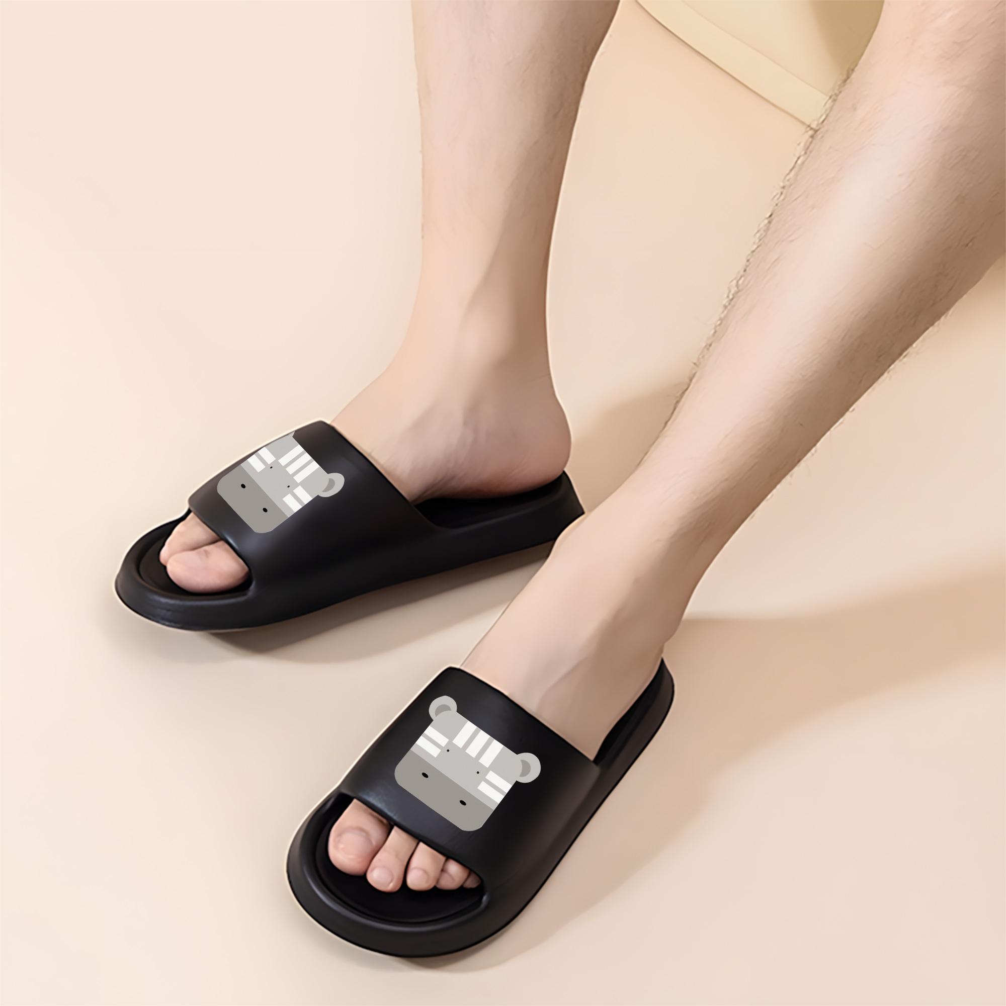 Cute Zebra Pattern Slippers for Kids Boys Girls Soft Comfortable Non-Slip Indoor Home Slippers Toddler Children's Cartoon Animal Slippers Warm Cozy House Shoes