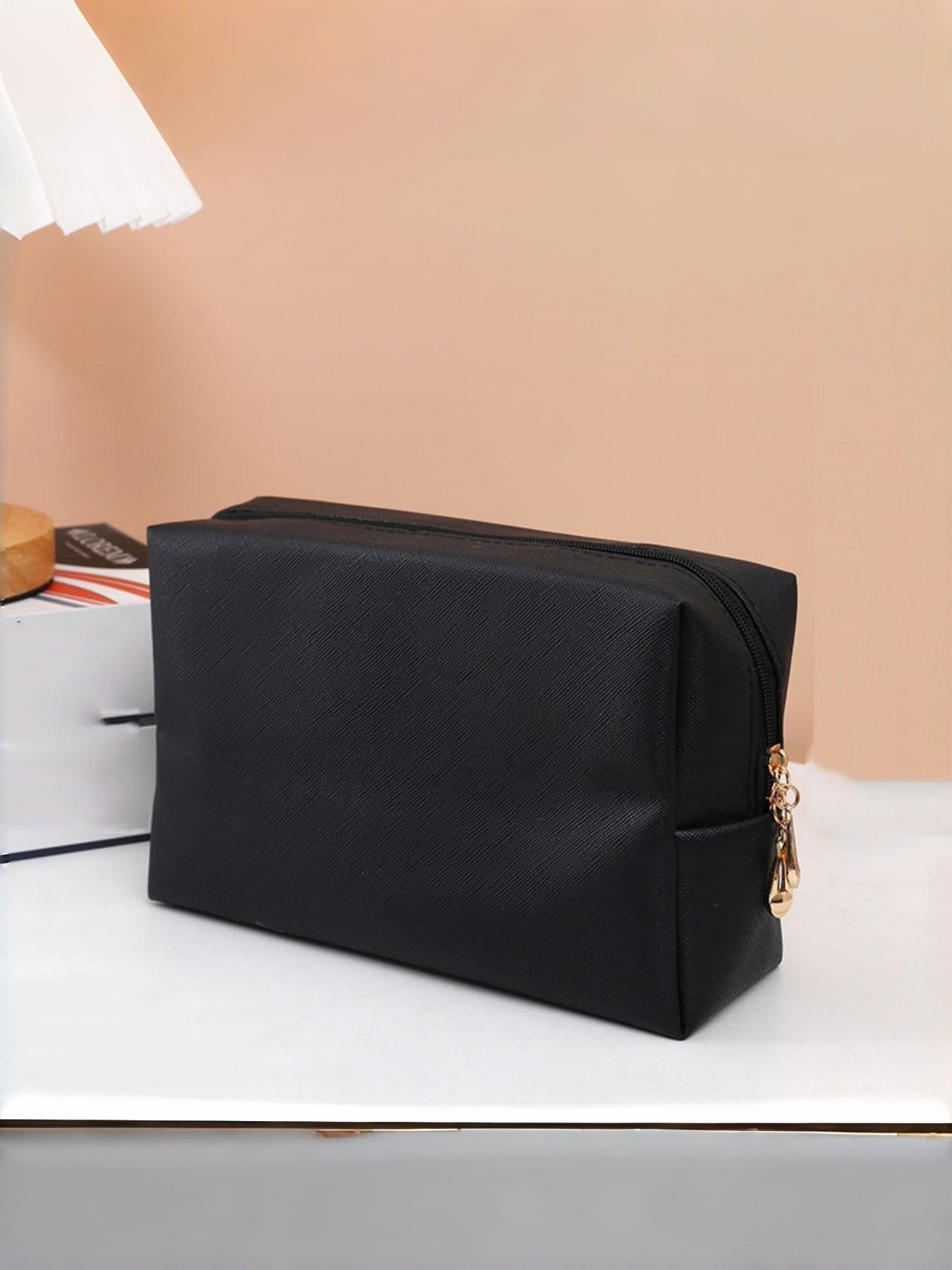 Portable Travel Makeup Bag, Large Capacity Waterproof PU Cosmetic Case, Cosmetics Organizer, Vacation Storage, Durable and Convenient Design