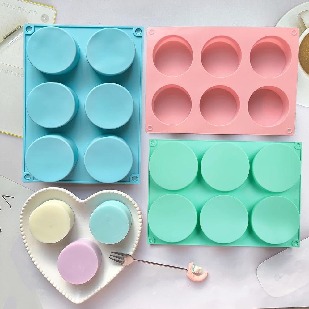 3 count Muffin Top Pan,Round for Baking,Non-Stick Baking Mold for Cupcakes,6-Cavity Egg Molds for Breakfast Sandwiches,Pudding, 3 count Muffin Top Pan,Round for Baking,Non-Stick Baking Mold for Cupcakes,6-Cavity Egg Molds for Breakfast Sandwiches,Pudding,