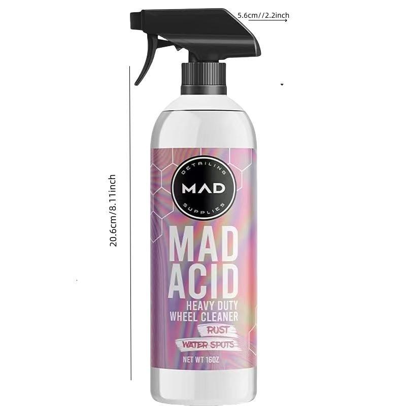 Mad Acid Glass Cleaner, Rust Remover for Car Wheel, Car Wheel Cleaner, Professional Car Cleaning & Care Product, Car Wash Accessories