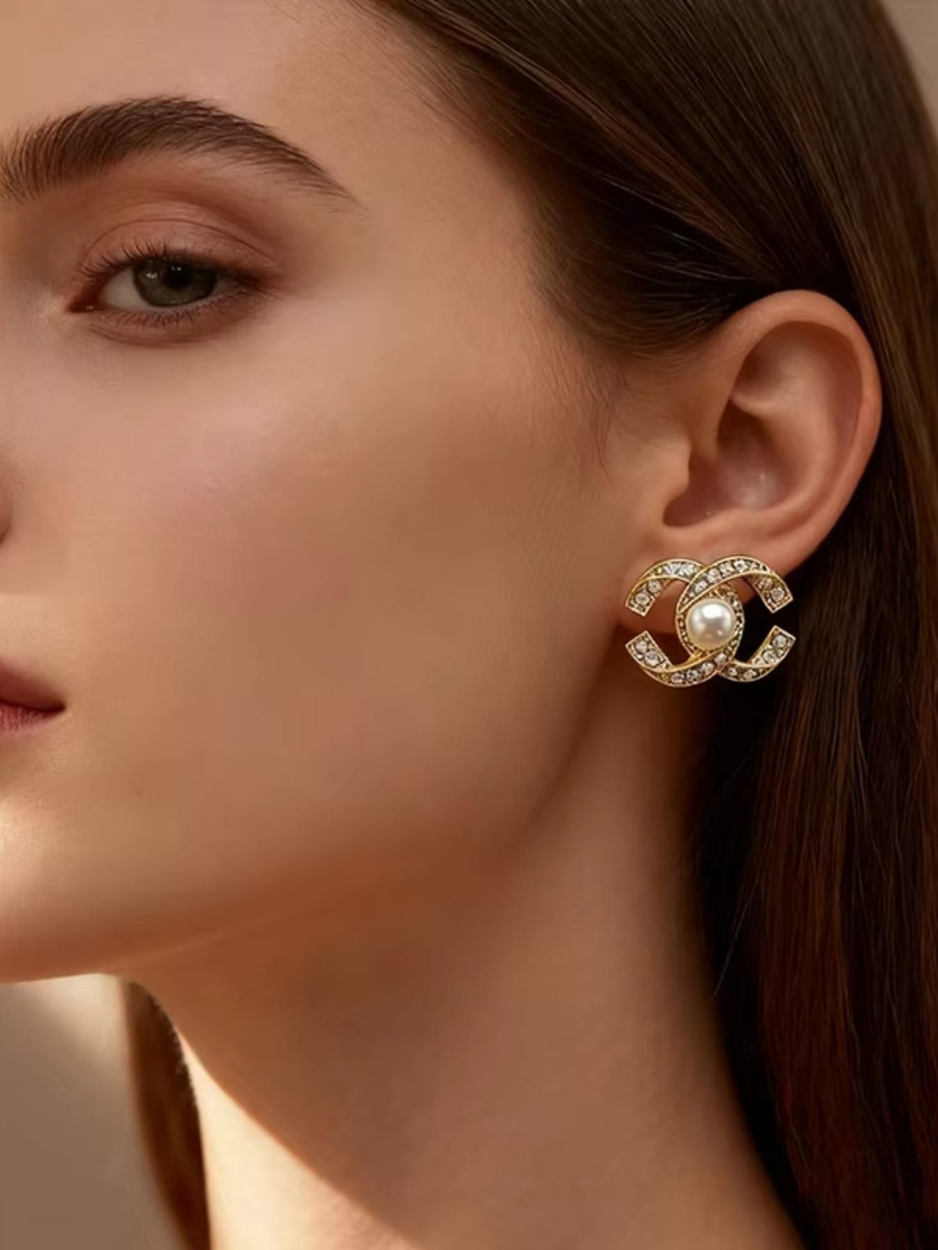 Elegant Pearl Earrings Set, C-Shaped Multifunctional Design, Perfect for Women Daily Wear & Outdoors, Fashionable Luxury Jewelry