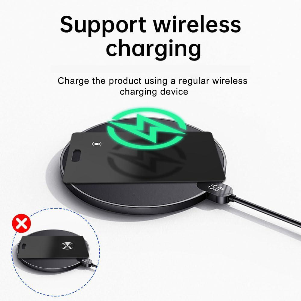 Android Wallet Smart Card Tracker, BT-compatible Locator Compatible with Google Find My, Ultra-Thin Wireless Charging Tag for Luggage Passport Bag