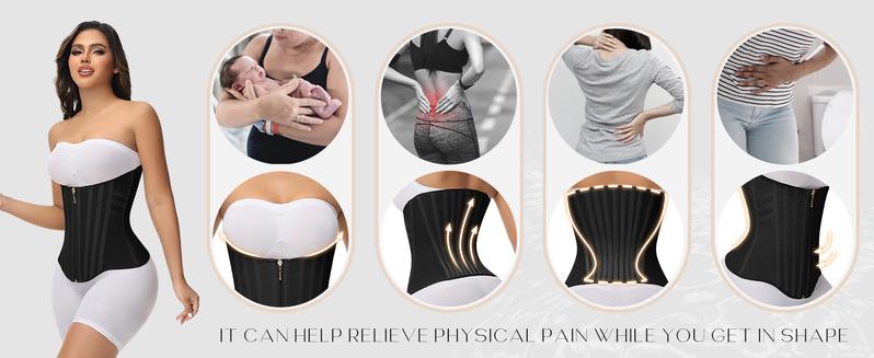 SHAPESHE Waistband for Women 2-Layer Waist Shapewear Corset Sport Workout Band