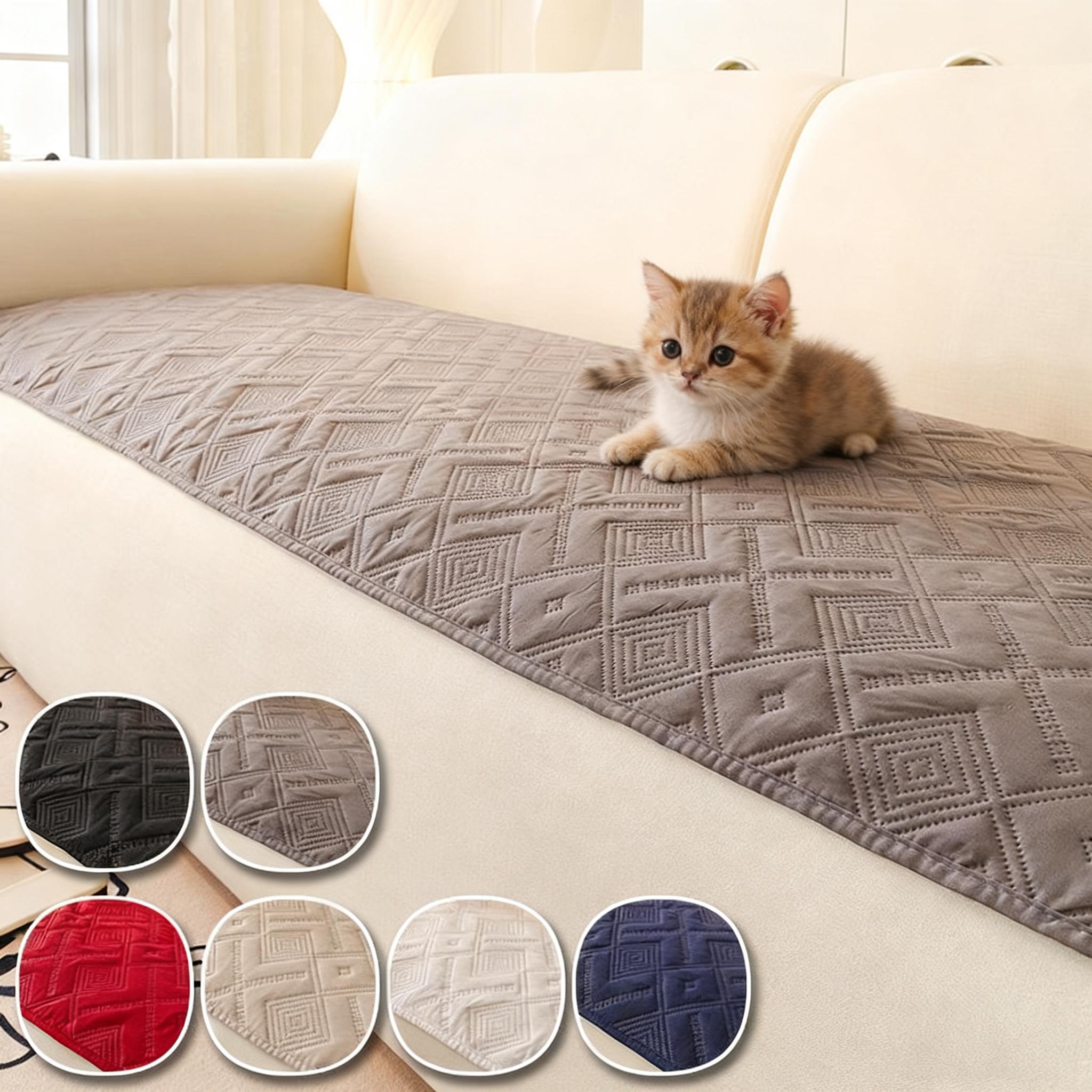 1PC Lightweight Thin Sofa Cushion for 2/3/4 Seater L-Shaped Sofas, Modern Ultrasonic Embossed Geometric Pattern, Pet Friendly