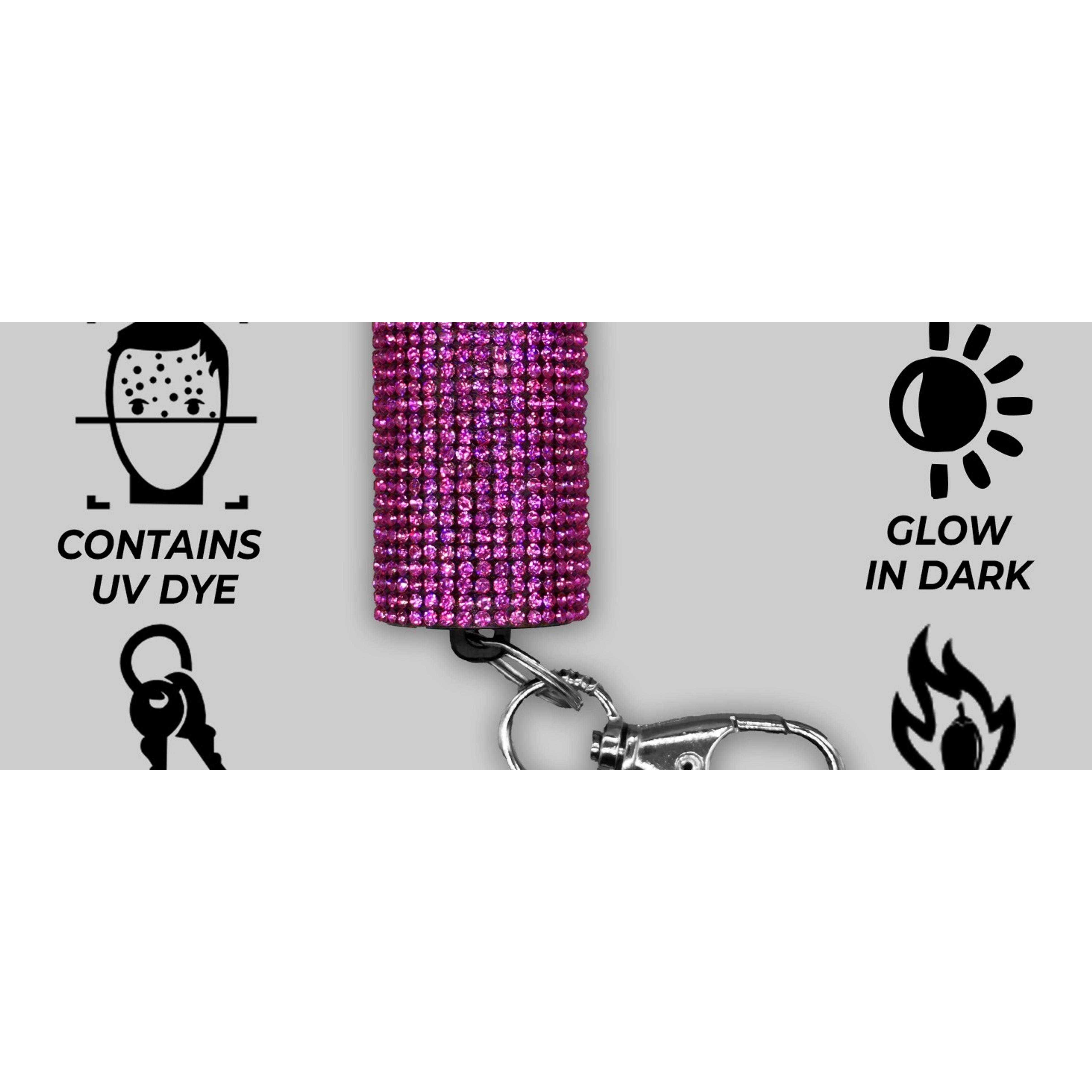 Self Defense Pepper Spray - 1/2 oz Compact Maximum Strength Police Grade Formula with Leather Pouch Keychain for Women