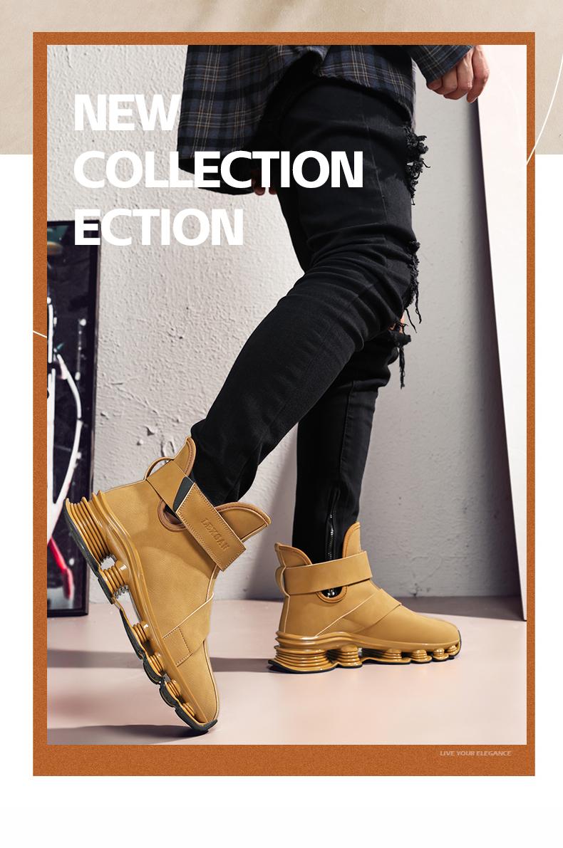 Men's Casual Boots Perforated Sole Sports Shoes Anti-Slip Running Shoes Adjustable Lacing Design All-Season Comfortable Shoe Style Training Athletic Black