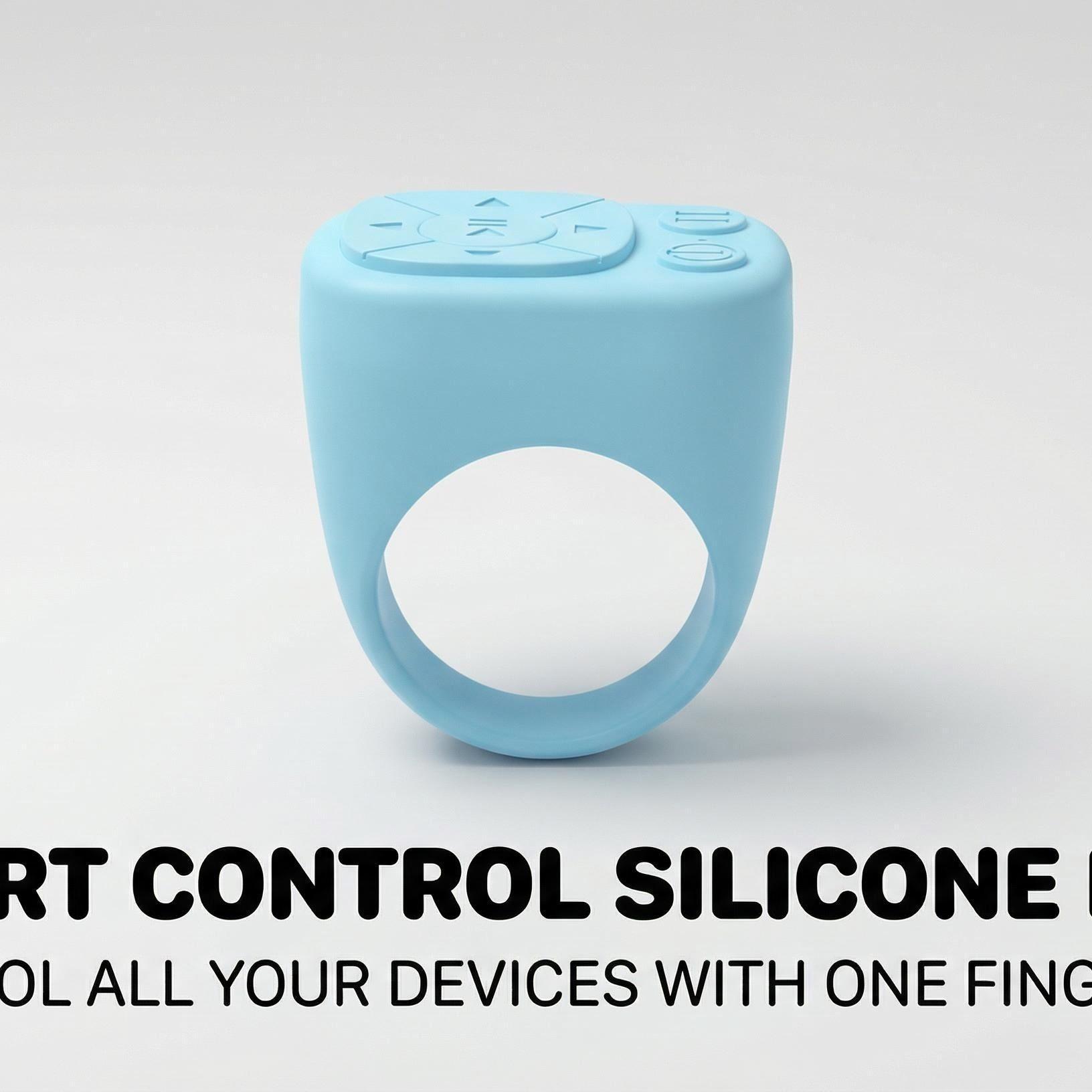 Multi-Function Ring Bluetooth-compatible Remote, Rechargeable Wireless Page Turner, Phone Camera Shutter Stabilizer, Compatible with iOS Android