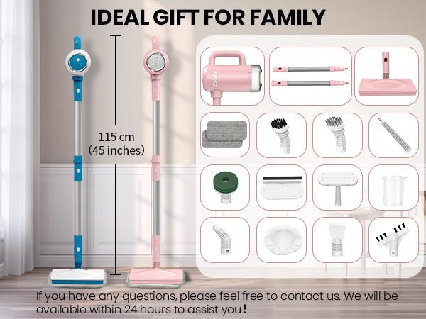 Czlife Z7 Steam Mop for Floor Cleaning, 13-in-1 Powerful Handheld Steam Cleaner Machine for Home Tile Grout, Hardwood Laminate, Furniture Couch, Clothes, Carpet, Stone, Hard Floor, Multi-Purpose Floor Steamer, Electric Mop, Corded