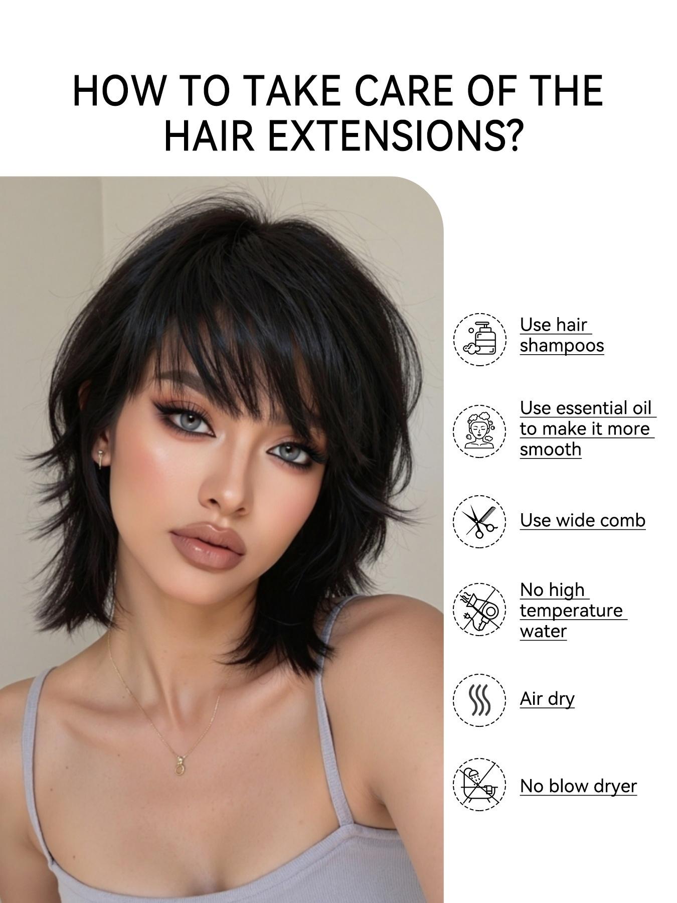 Fashionable New Short Black Wigs with Bangs, Straight Bob Wigs for Women, Suitable for Ordinary Work, Life, Dance Parties and All Occasions