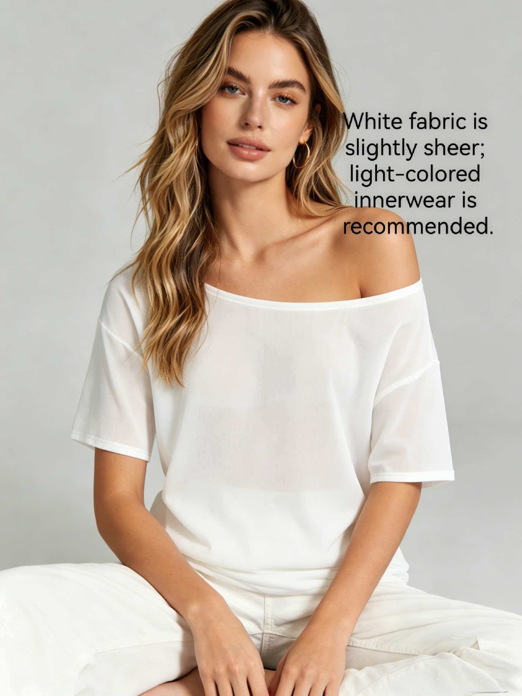 Women's Solid Color Tee, Casual Basic Essential Short Sleeve T-shirt Top, Ladies Clothes for All Seasons, Womenswear Women's Solid Color Tee, Casual Basic Essential Short Sleeve T-shirt Top, Ladies Clothes for All Seasons, Womenswear