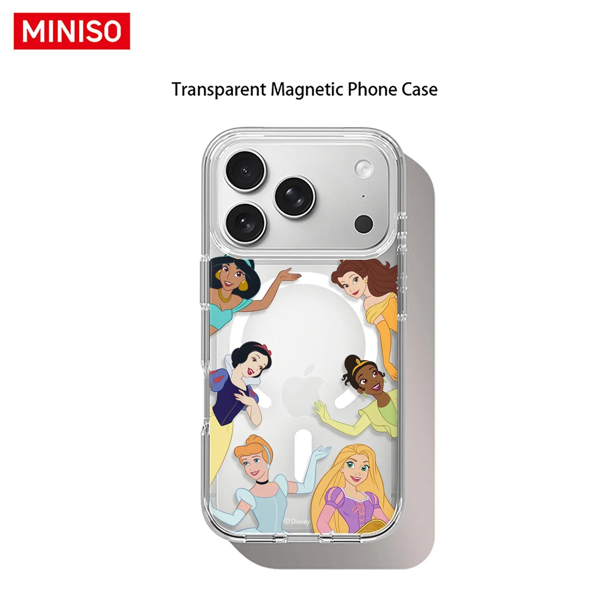 Disney Princess Group Wave Design Phone Case Transparent Magnetic Shockproof case suitable for iphone 17 Pro Max/17 Pro/17 Air/17/16/15/14/13/12/11 Series