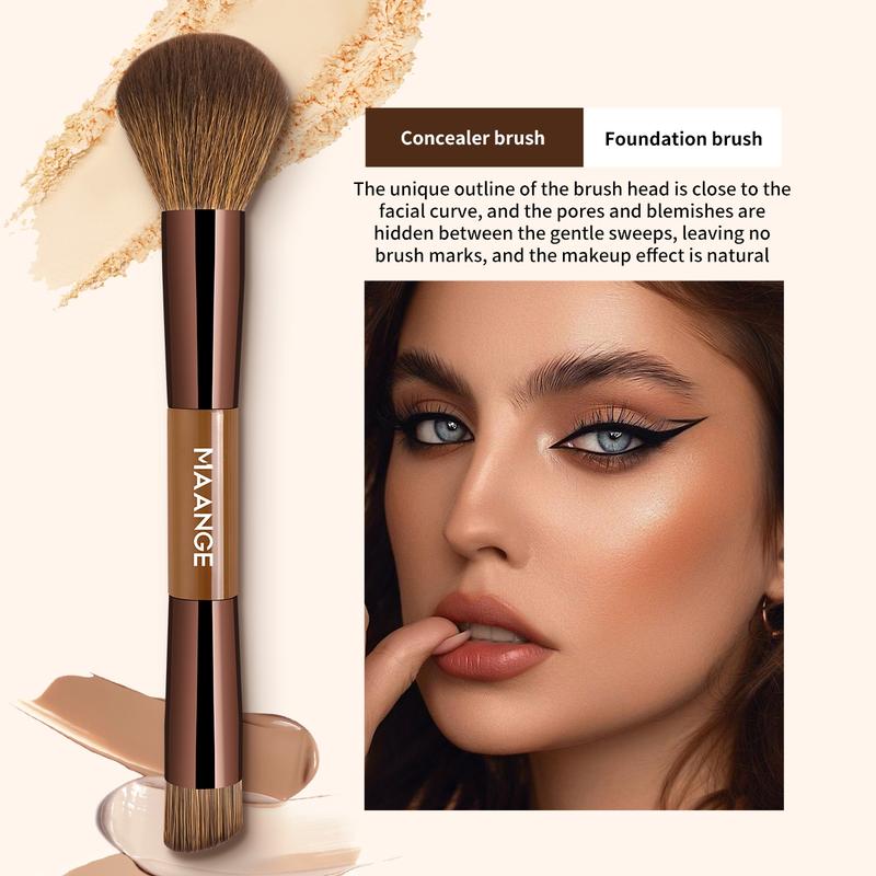 MAANGE 10pcs Makeup Brush Set, Makeup Brushes Set, Foundation Brush Blush Brush Contour Brush Concealer Brush Eyeshadow Brush Blending Brush Eyelash Brush Eyebrow Brush, Professional Face & Eye Makeup Kit for Travel and Daily Use