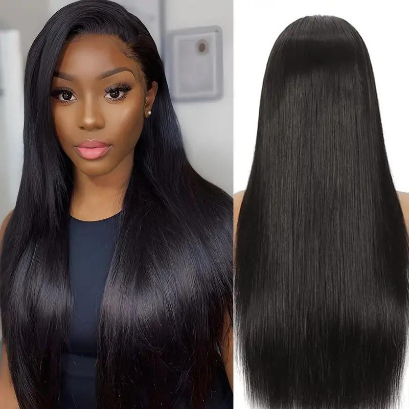 DLB 28-Inch Blonde 13x4 Lace Front Synthetic Wig, Long Straight Full Wig for Black Women, Heat Resistant, Natural Volume, Mocha Water Wave, Daily Use, Synthetic Wigs Glueless Wig