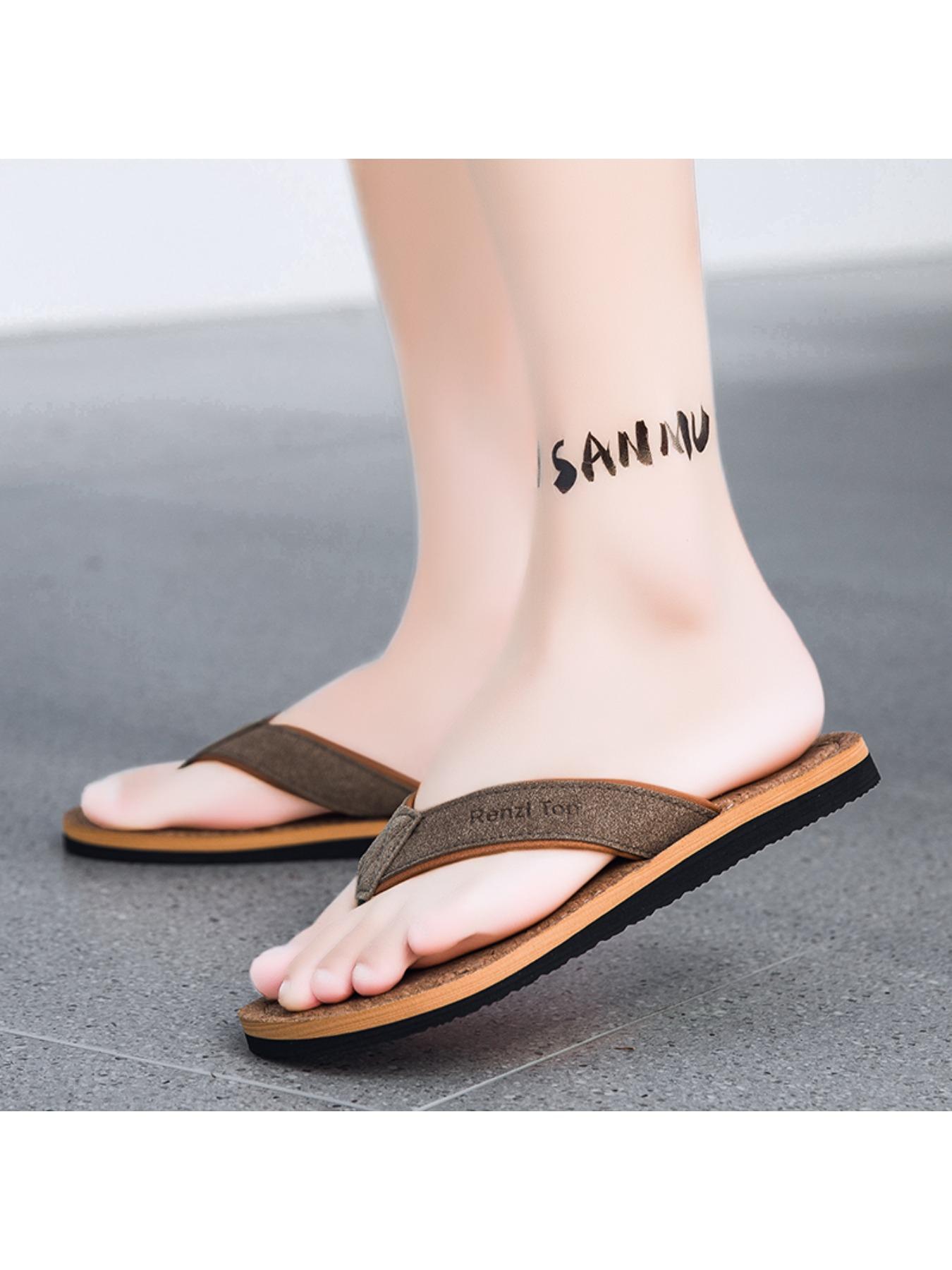 Summer Men's Sandals, Casual Y-Strap Eva Slippers, Lightweight Outdoor Beach Shoes, Indoor Home Footwear, Comfortable and Stylish