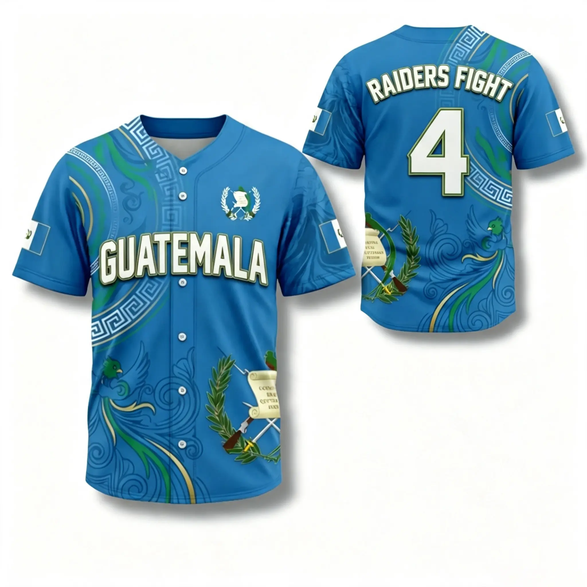 Guatemala Baseball Jersey, T-Shirt, Polo Shirt, All Over Print Apparel