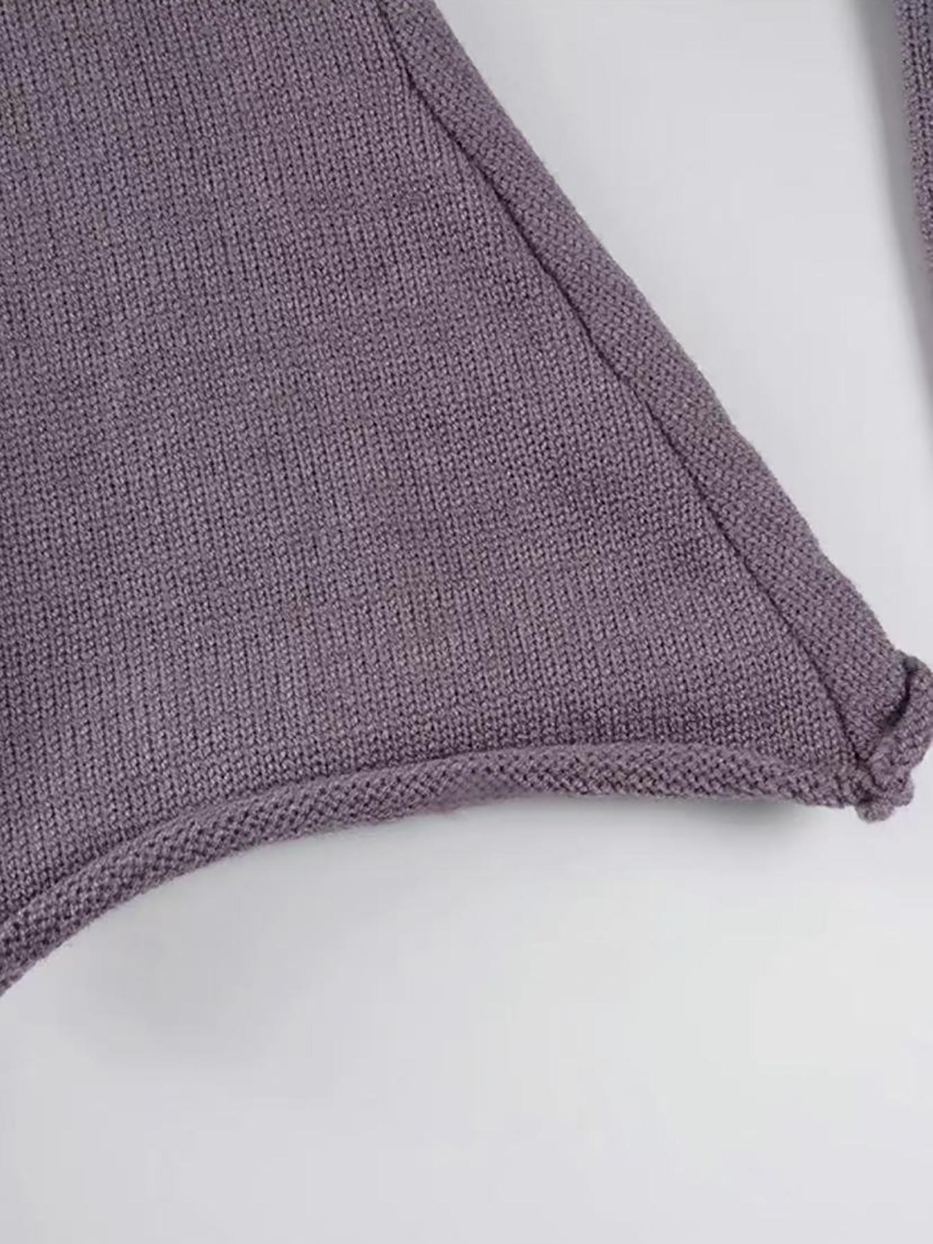 Elegant V Neck Floral Long Sleeve Knitwear Sweater for Women, Slim Fit Casual Top with Chic Unique Design, Perfect for Spring & Fall Fashion