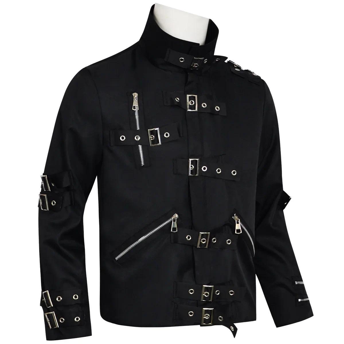 Rare MJ Michael Jackson Black Slim BAD Jacket Costume Clothing for Man Adore Stars Impersonator