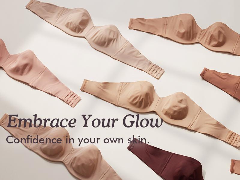 DELIMIRA Women's Strapless Bra Unlined Underwire Minimizer Plus Size Support SpringStatements