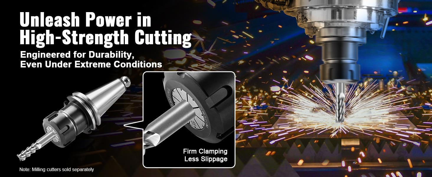 VEVOR CAT40 Collet Holder ER 16/32 Collet Set, 35 PCs, SLN FMB ER16/32 APU Tool Holders Spring Steel Collet Chucks with 10 Pull Studs and 3 Wrenches, for Milling Machine Drill Presses Boring Machine