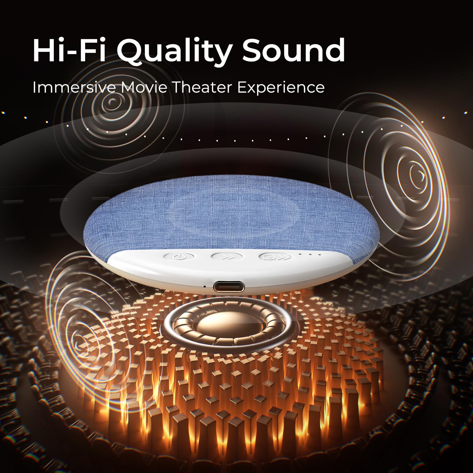 Ultra-Thin Speaker, Wireless Bluetooth Sleeping Pillow Speaker, Portable Under Pillow Sleep Speaker with White Noise & Timer Function, Comfort Sleep Aid Device for Adults, Mother's Day Gift#Summervibes