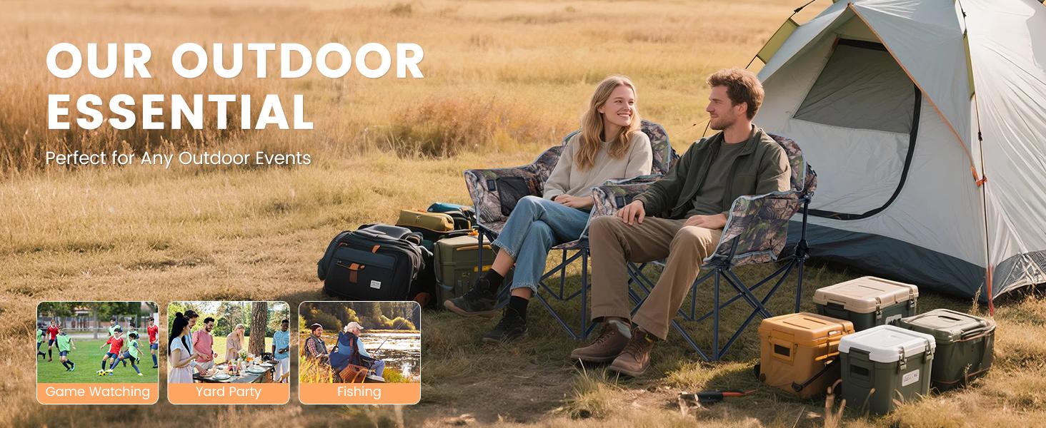 MOPHOTO Heated Camping Chair, Outdoor Sports Oversized Heated Folding Chairs with 3 Heat Levels 【Batteries not included】 Patio Lawn Lounge Chair Supports 500 lbs MOPHOTO Heated Camping Chair, Outdoor Sports Oversized Heated Folding Chairs with 3 Heat Levels 【Batteries not included】 Patio Lawn Lounge Chair Supports 500 lbs