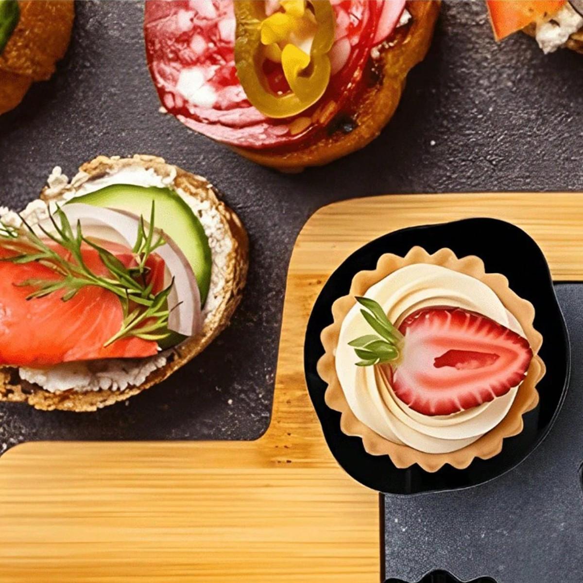 10/20/30 Mini Dessert Plates, Transparent Plastic Appetizer Dishes, Party Wedding Bowls, Oval Yogurt Bowls, Perfect for Parties and Holidays