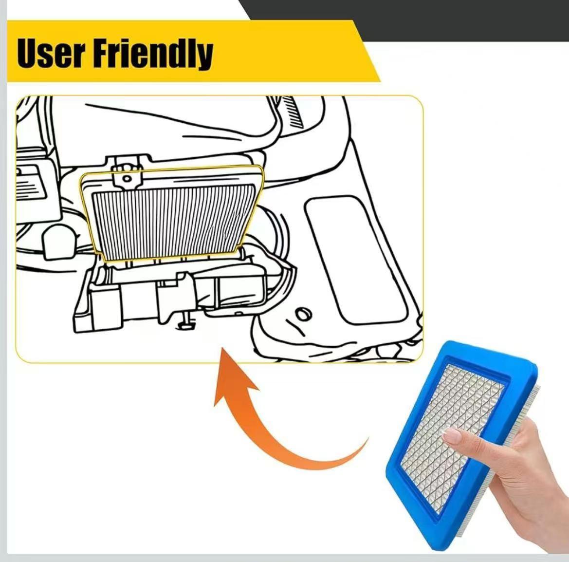 491588S Flat Air Filter Replacement for Briggs & Stratton 491588 399959 Lawn Mower Engine Premium Paper Air Filter Quantum Series 491588S