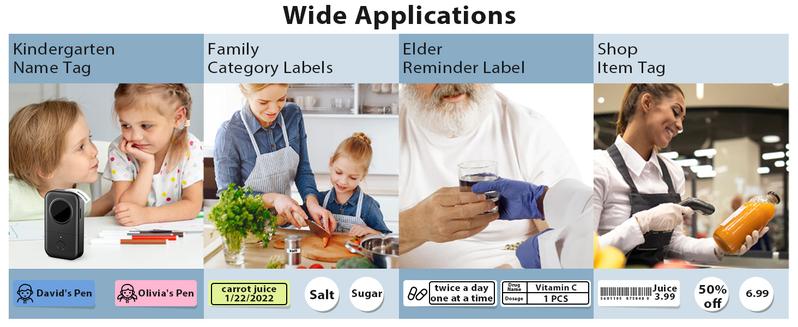 Phomemo Label Maker Machine, D30 Portable Handheld Bluetooth Label Printer with Tape, Multiple Templates Available for Smartphone Easy to Use for Office Home Organization USB Rechargeable